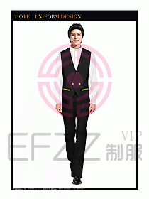 餐飲西餐廳服務員制服設計圖893