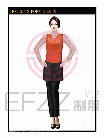 餐飲西餐廳服務員制服設計圖906