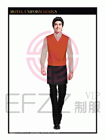 餐飲西餐廳服務員制服設計圖907