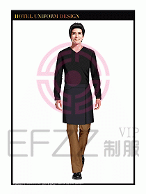 餐飲西餐廳服務員制服設計圖905