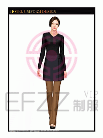 餐飲西餐廳服務員制服設計圖904