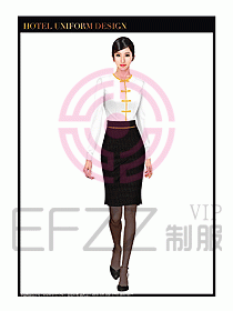 餐飲西餐廳服務員制服設計圖914