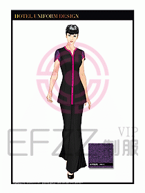 酒店服裝中餐服務員制服1365