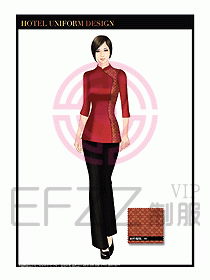 酒店服裝中餐服務員制服1369