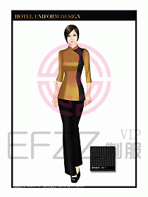 酒店服裝中餐服務員制服1372