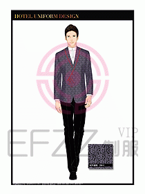 酒店服裝中餐服務員制服1374