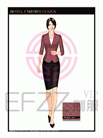 酒店服裝中餐服務員制服1381