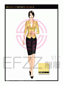酒店服裝中餐服務員制服1380