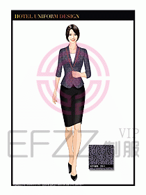 酒店服裝中餐服務員制服1379