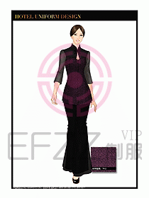 酒店服裝中餐服務員制服1391