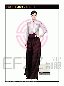 酒店餐廳咨客制服設計圖661