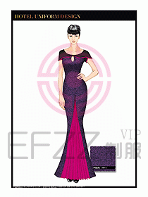 酒店餐廳咨客制服設計圖665