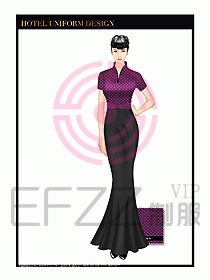 酒店餐廳咨客制服設計圖673