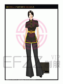 酒店餐廳咨客制服設計圖670
