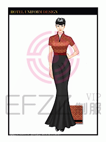 酒店餐廳咨客制服設(shè)計(jì)圖672