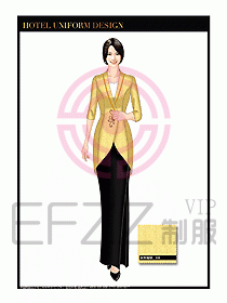 酒店餐廳咨客制服設計圖680