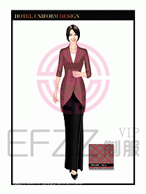 酒店餐廳咨客制服設計圖678