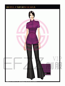 酒店餐廳咨客制服設計圖684