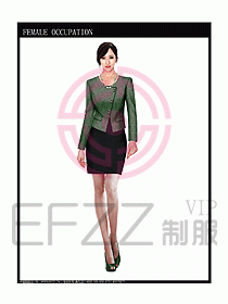 專賣店營業員服裝設計圖1021