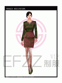 專賣店營業(yè)員服裝設(shè)計圖1032