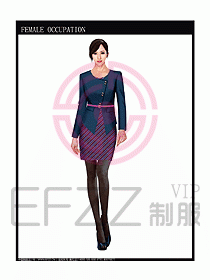 專賣店營業員服裝設計圖1037