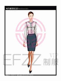 專賣店營業員服裝設計圖1084