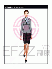 專賣店營業員服裝設計圖1102