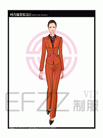 專賣店營業員服裝設計圖1136