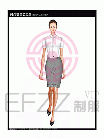 女職業裝短袖襯衫設計圖184