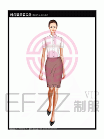 女職業裝短袖襯衫設計圖185