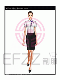 女職業裝短袖襯衫設計圖187