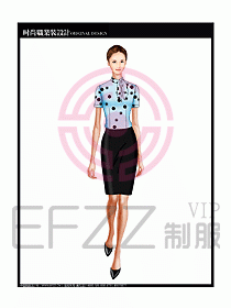 女職業(yè)裝短袖襯衫設(shè)計(jì)圖191