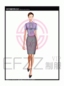 女職業裝短袖襯衫設計圖197