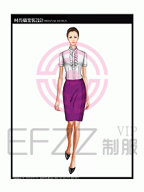 女職業(yè)裝短袖襯衫設(shè)計圖219
