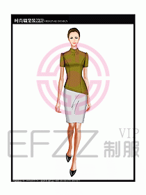 女職業裝短袖襯衫設計圖225