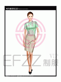 女職業(yè)裝短袖襯衫設計圖237