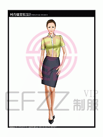女職業(yè)裝短袖襯衫設計圖241