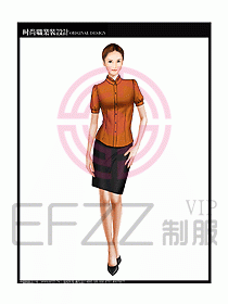 女職業裝短袖襯衫設計圖239