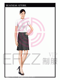女職業(yè)裝短袖襯衫設(shè)計圖268