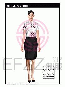 女職業裝短袖襯衫設計圖269