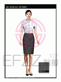 女職業裝短袖襯衫設計圖277