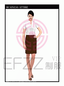 女職業裝短袖襯衫設計圖283
