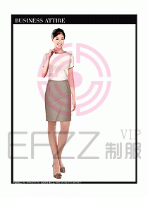 女職業裝短袖襯衫設計圖292