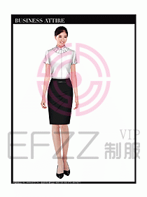 女職業裝短袖襯衫設計圖308