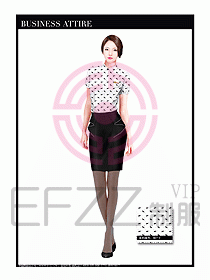 女職業裝短袖襯衫設計圖328