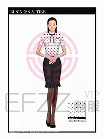 女職業裝短袖襯衫設計圖339