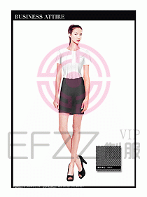 女職業裝短袖襯衫設計圖343