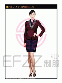 酒店大堂服務員制服設計圖675