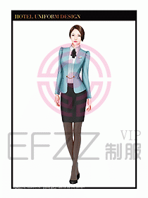 酒店大堂服務(wù)員制服設(shè)計(jì)圖718