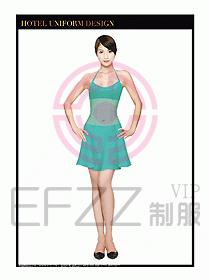 SPA按摩技師制服設計圖827